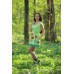 Embroidered dress "Poppies Mini" lime